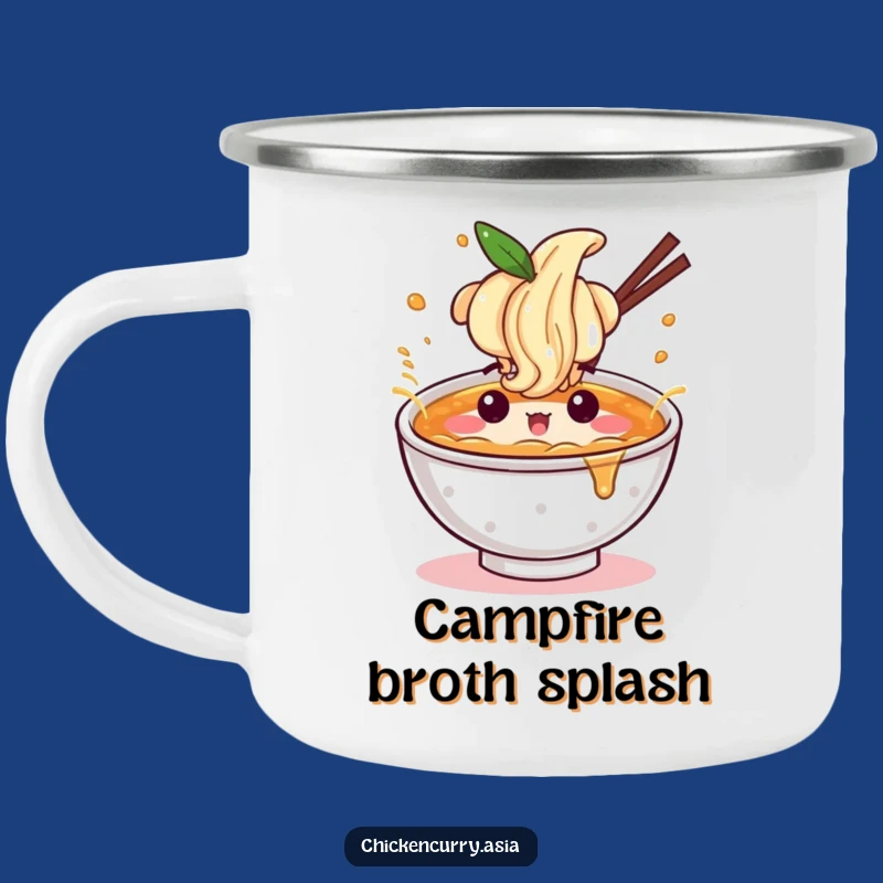 Durable Funny Ramen Camping Mug - Your Go-To for Adventure Brews