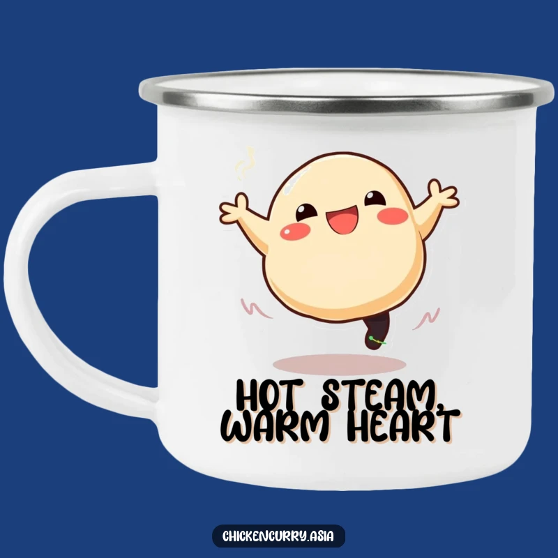 Funny Dumpling Camping Mug: Durable Cartoon Adventure Cup for Outdoors