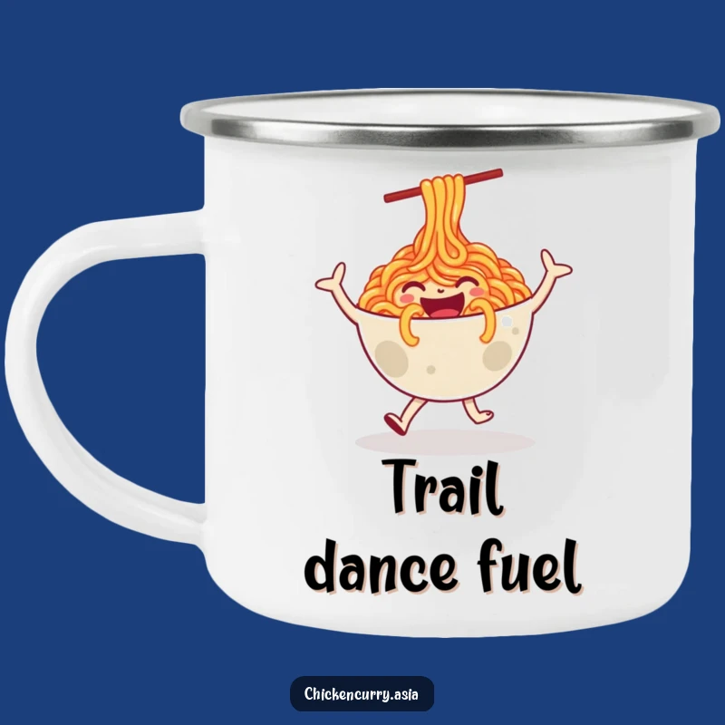 Funny Noodle Dance Camping Mug: Durable Cartoon Cup for Outdoor Fun
