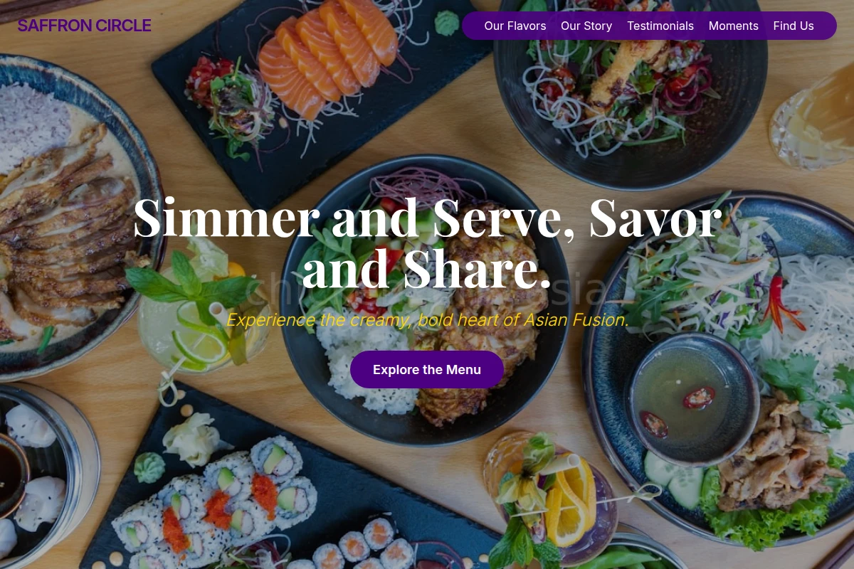 Creamy Asian Fusion Food