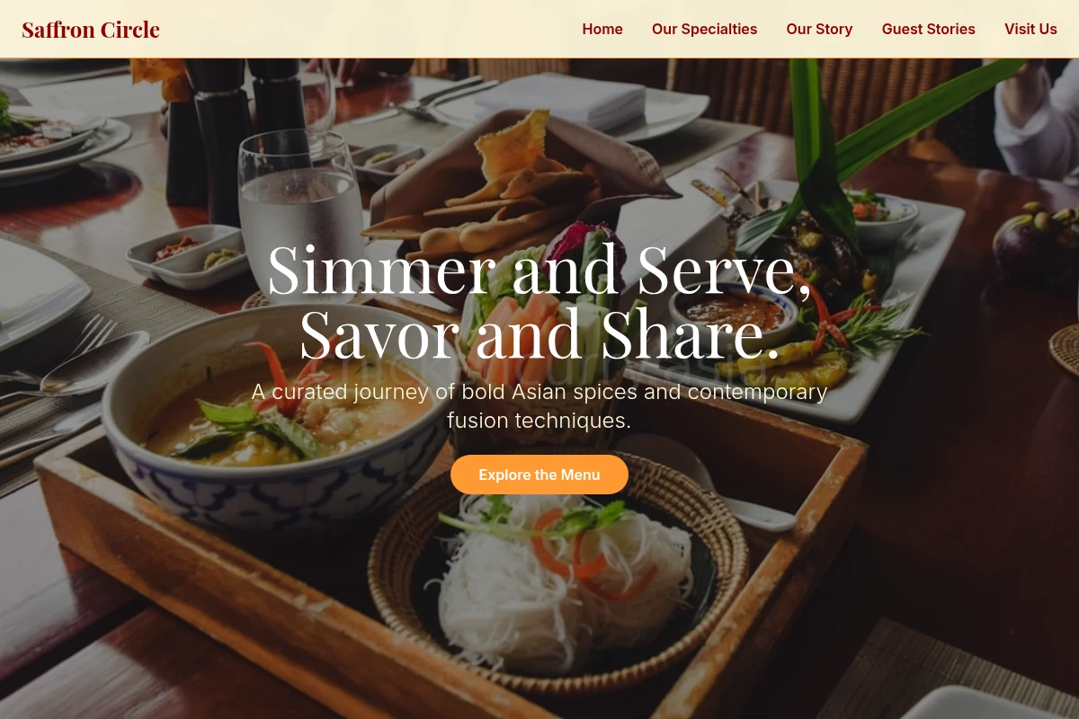 Tangy Asian Fusion Food
