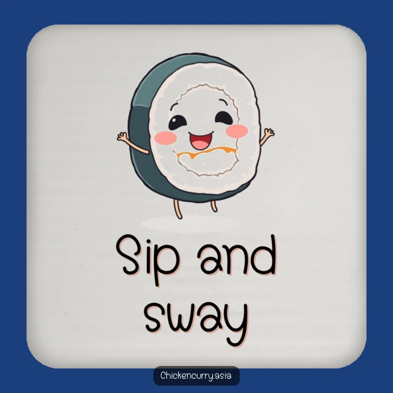 Funny Sushi Roll Coasters - Protect Surfaces with Playful Charm