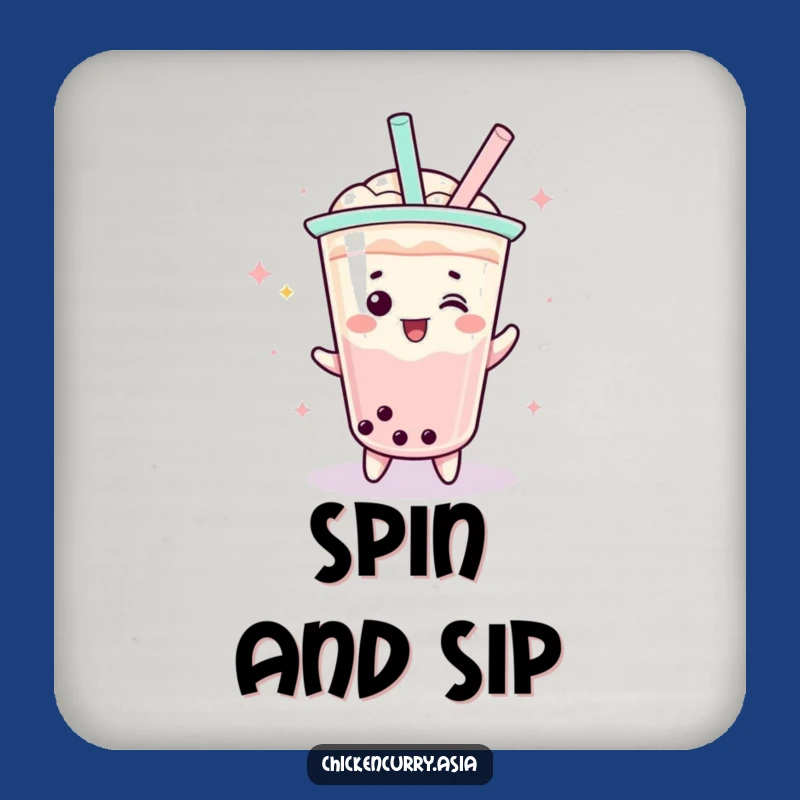 Funny Boba Tea Coasters - Protect Surfaces with Bubbly Charm