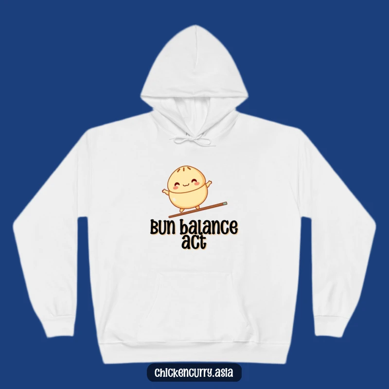 Funny Steamed Bun Hoodie: Cozy Cartoon Character Balance Sweatshirt