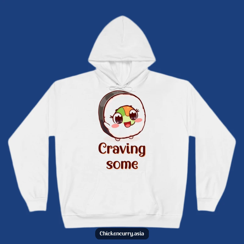 Funny Sushi Hoodie: Cozy Cartoon Character Sweatshirt for Sushi Lovers