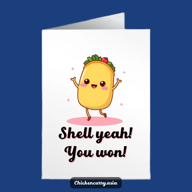 Free Printable Congrats Card: Dancing Taco Funny Downloadable Gift