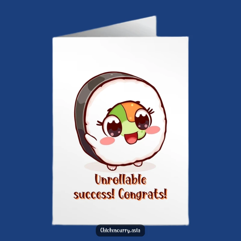 Free Printable Congrats Card: Excited Sushi, Ingredient Hunt, Downloadable Celebration Card