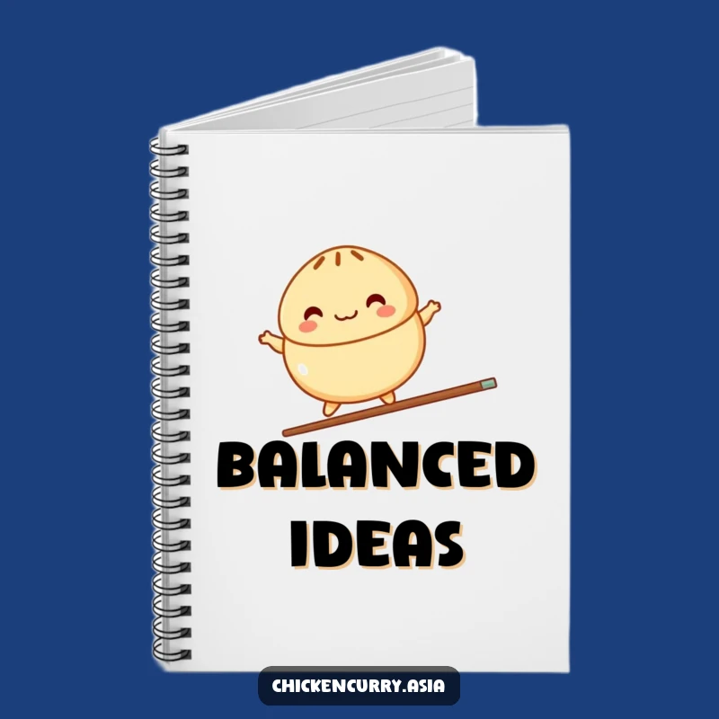 Funny Steamed Bun Notebook: Cute Cartoon Journal for Ideas and Notes