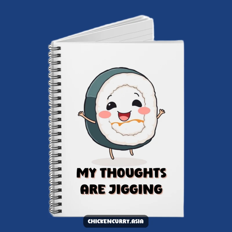 Funny Sushi Roll Notebook - Jot Down Ideas with Joyful Flair